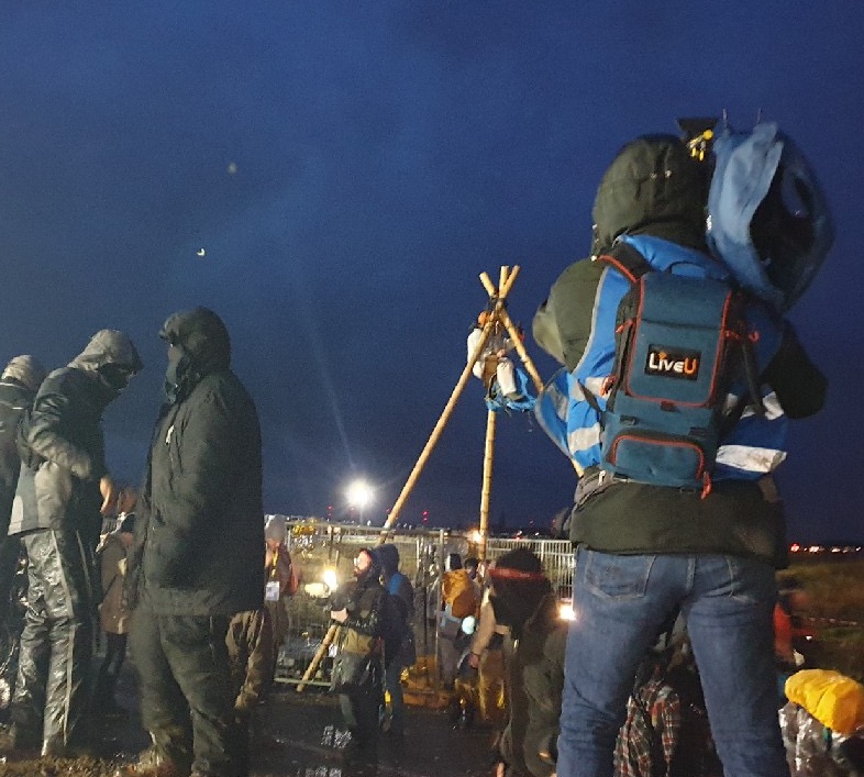 Mit der LiveU bei der Räumung von Lützerath